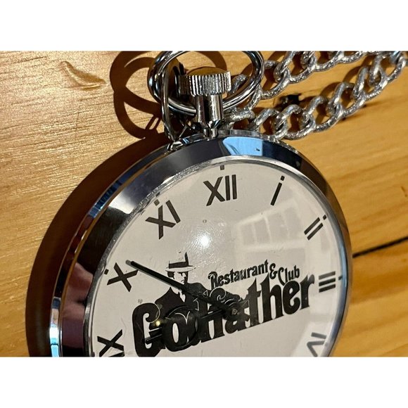 Godfather Restaurant And Club Large Pocket Watch and Chain. Not working. - Picture 4 of 5